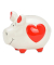Spardose Schwein (mittel) 10042109 , "rotes Herz ~Aufdruck|ohne|#~"